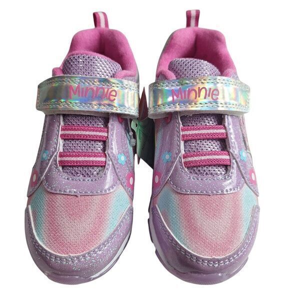 Disney shoes for girls sneakers with LED light without laces Pink Size 7 (15cm) - Picture 7 of 16